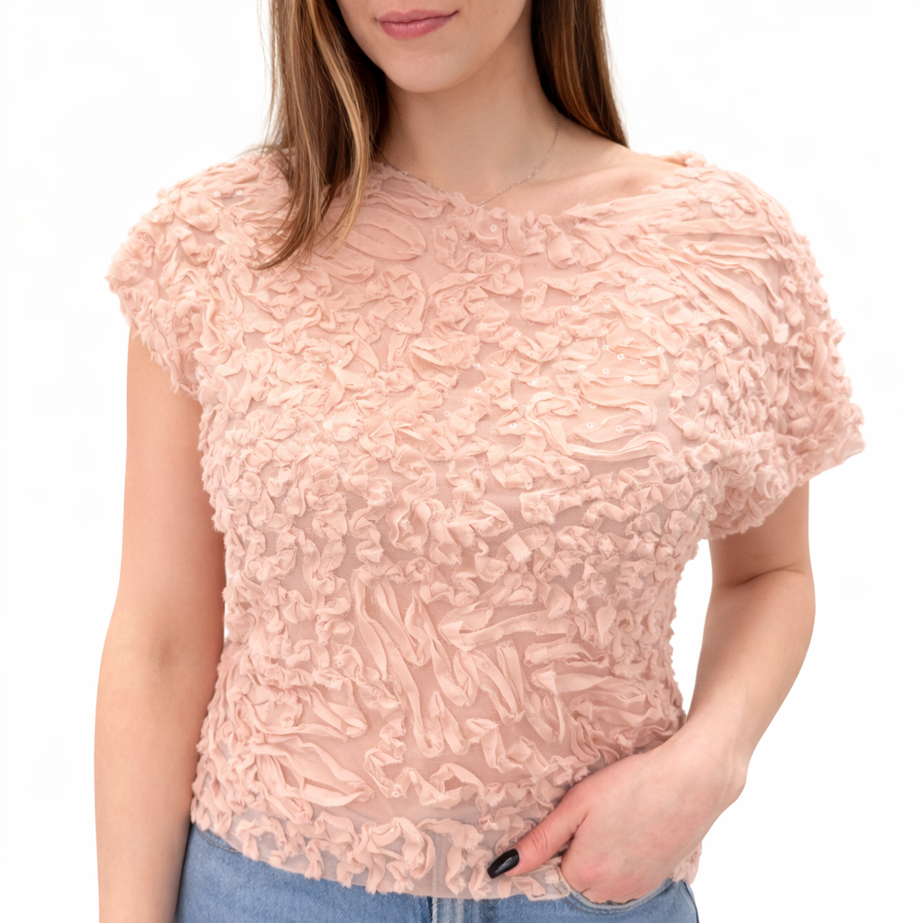 Blue Joint maglia tulle paillettes