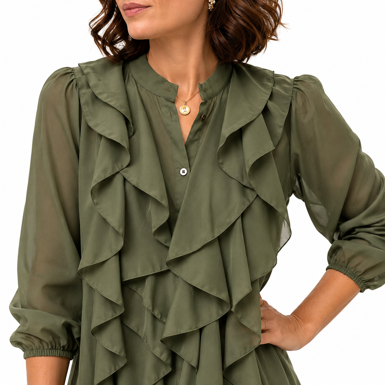Blue Joint camicia ruches