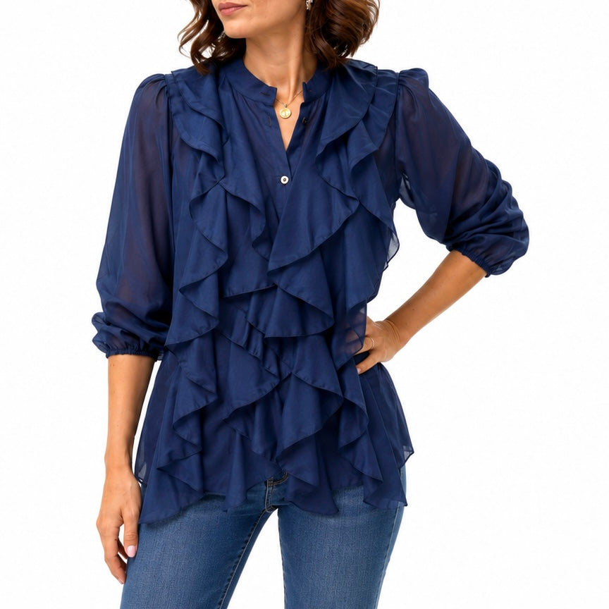 Blue Joint camicia ruches