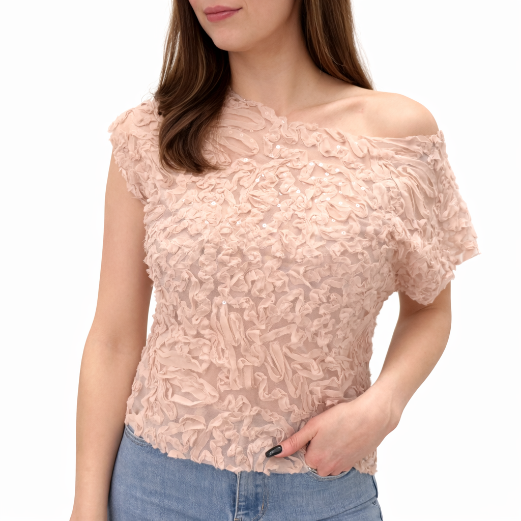 Blue Joint maglia tulle paillettes