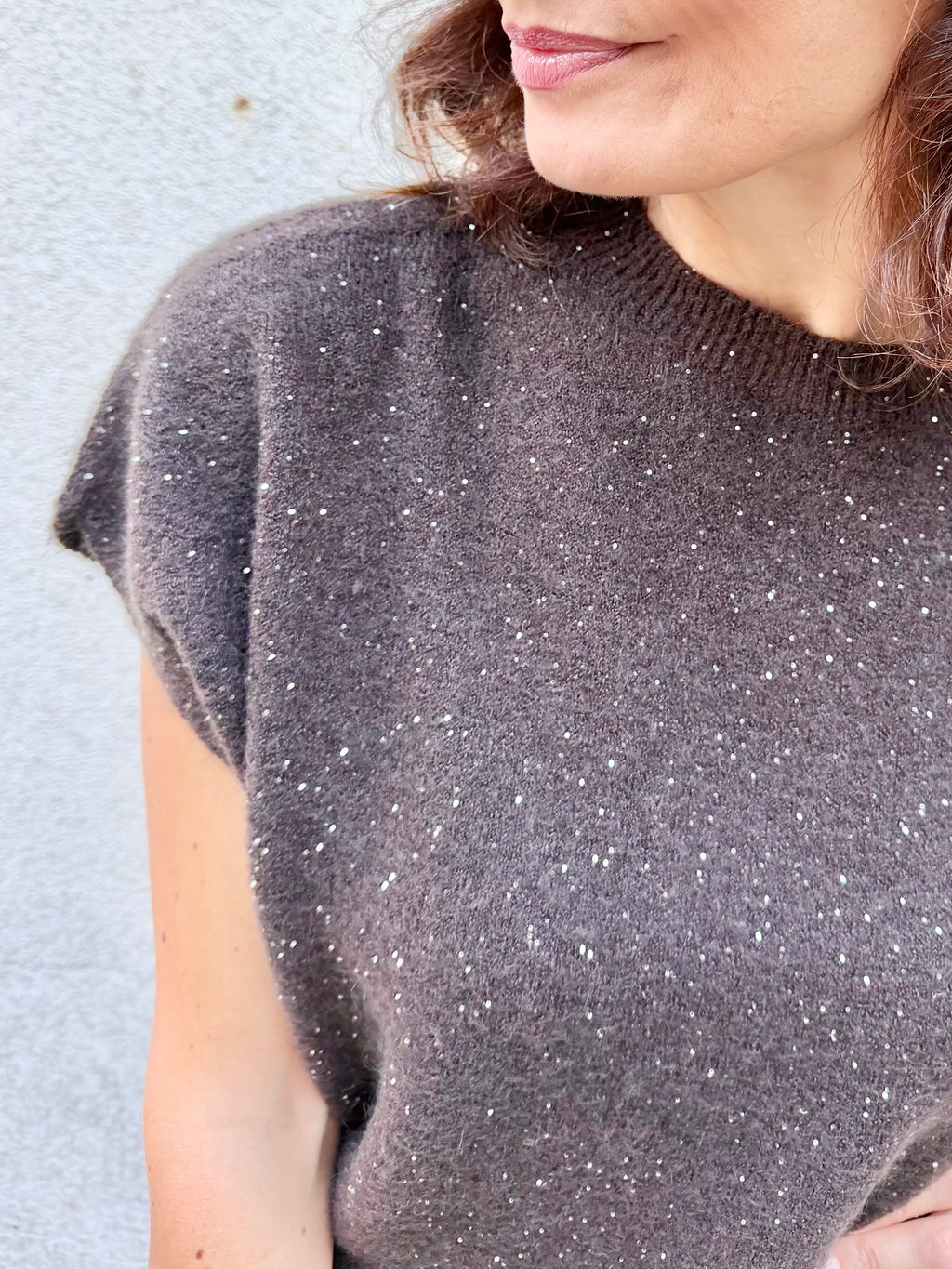 Blue Joint maglione micropaillettes