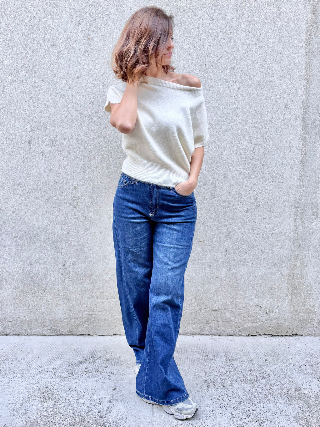Blue Joint maglione micropaillettes