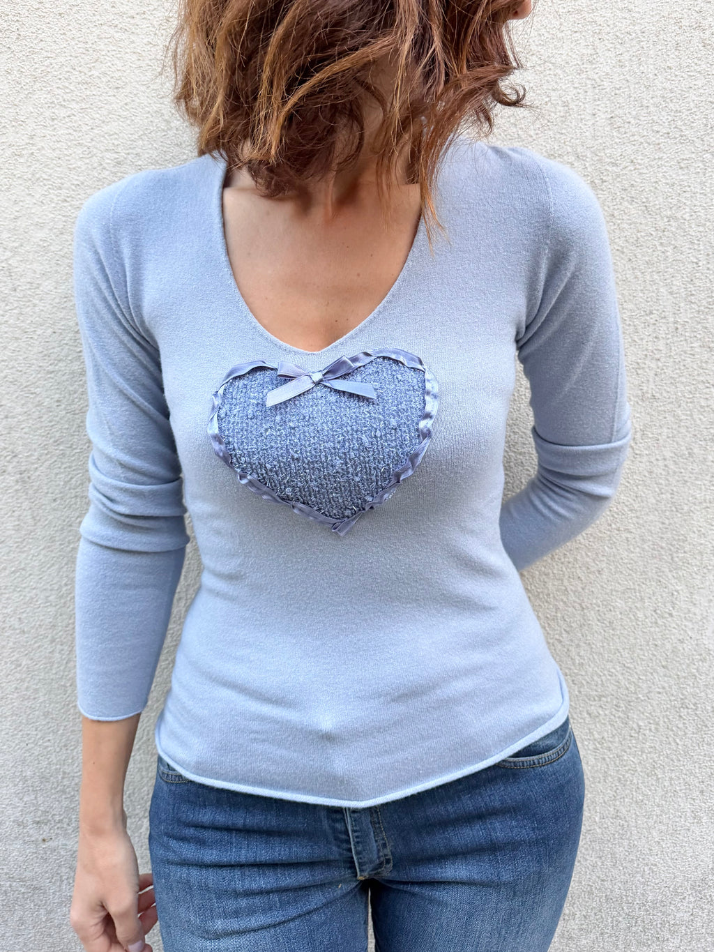 Simona M maglione cuore paillettes