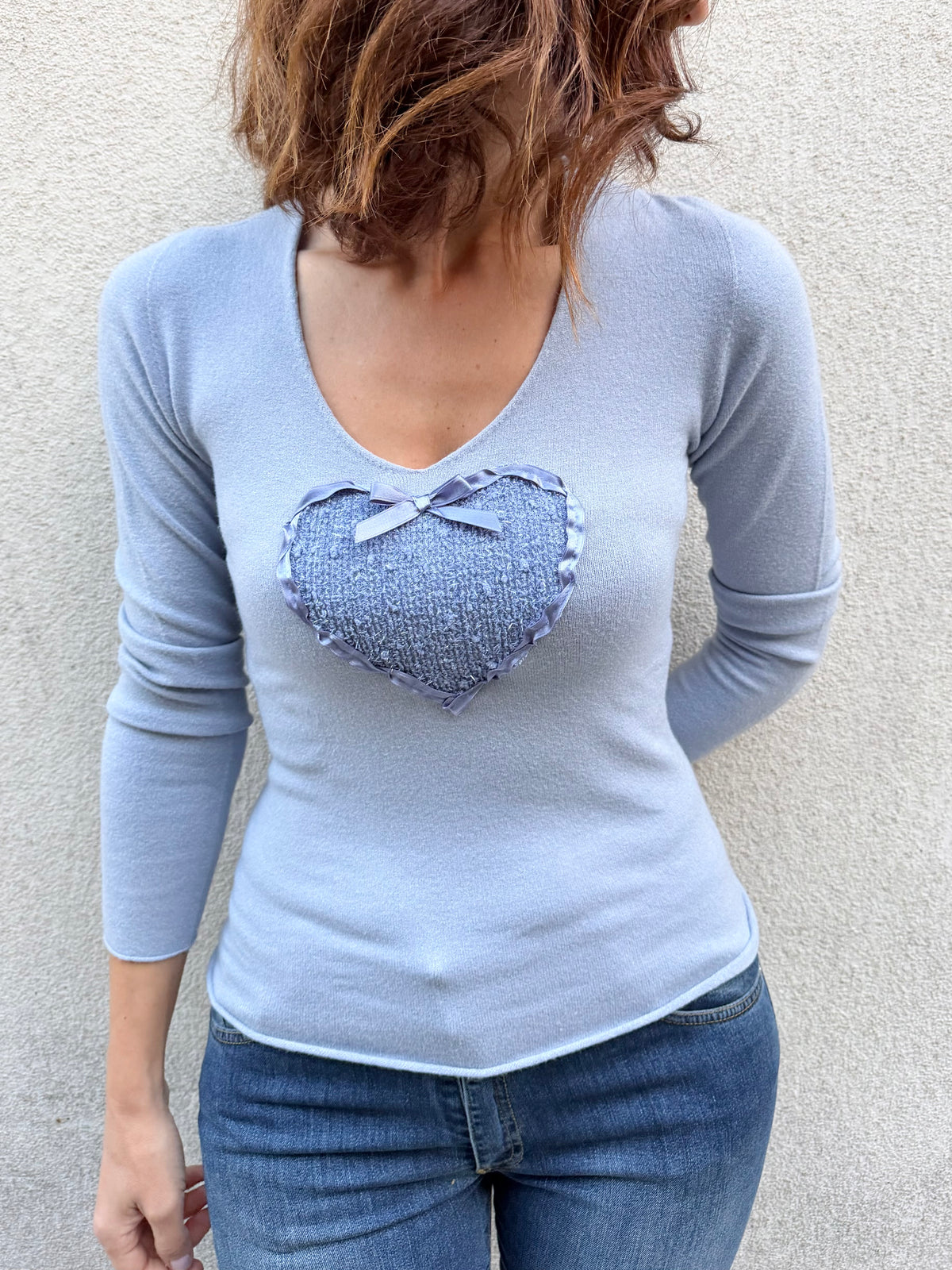Simona M maglione cuore paillettes