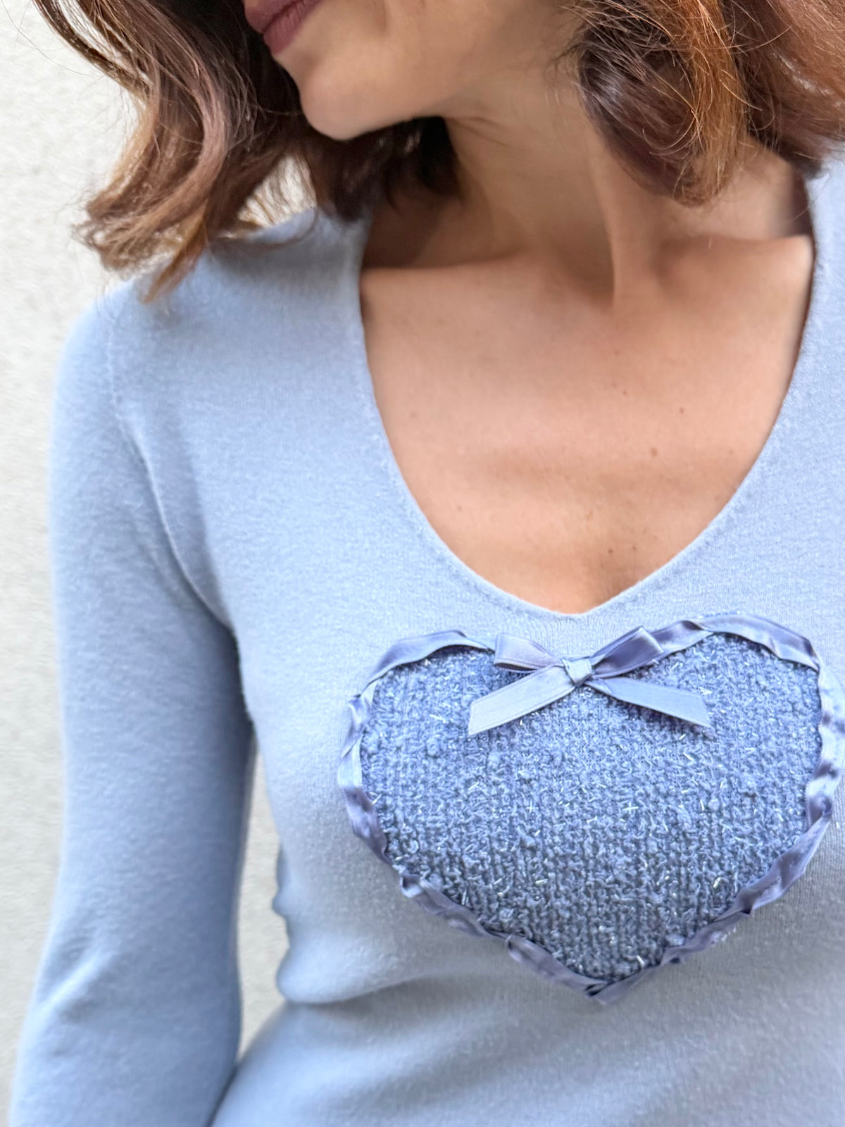 Simona M maglione cuore paillettes