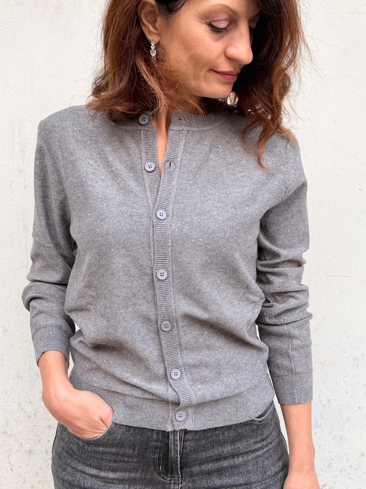 Ayfee cardigan micropaillettes