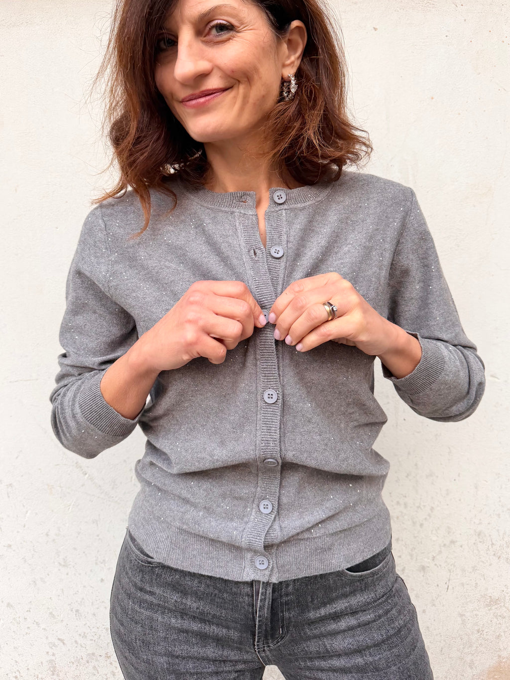 Ayfee cardigan micropaillettes