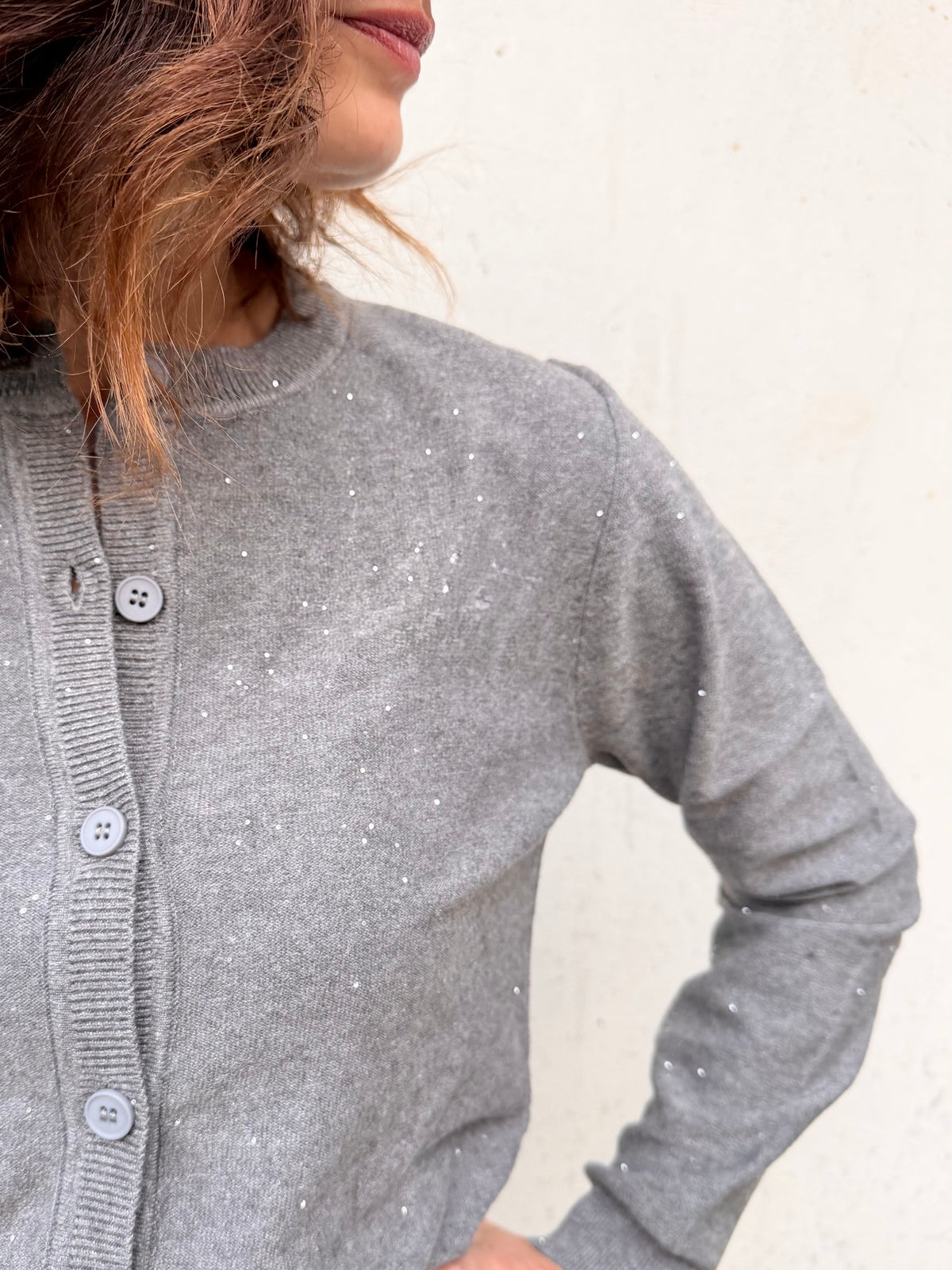 Ayfee cardigan micropaillettes