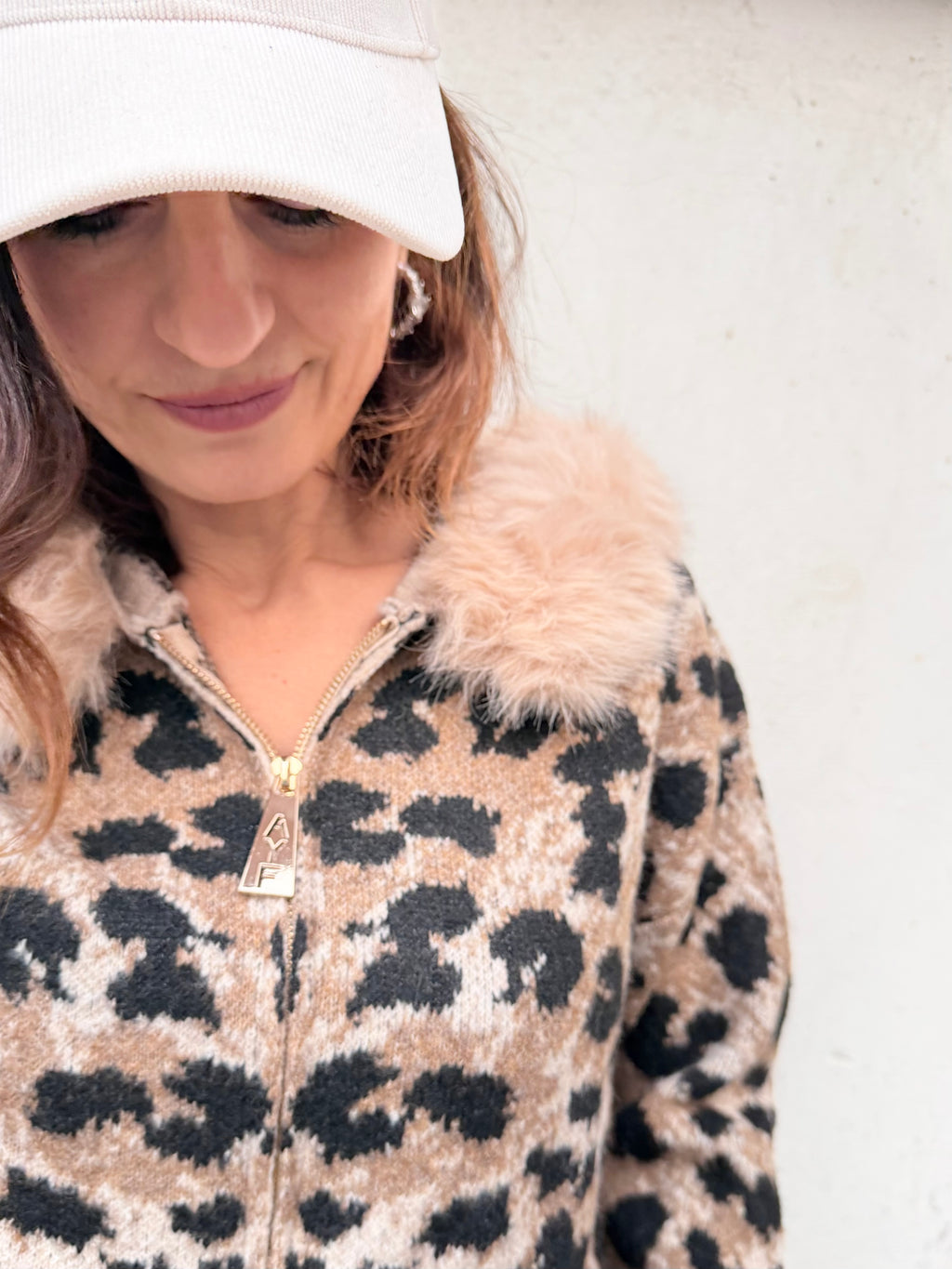 Ayfee cardigan maculato corto