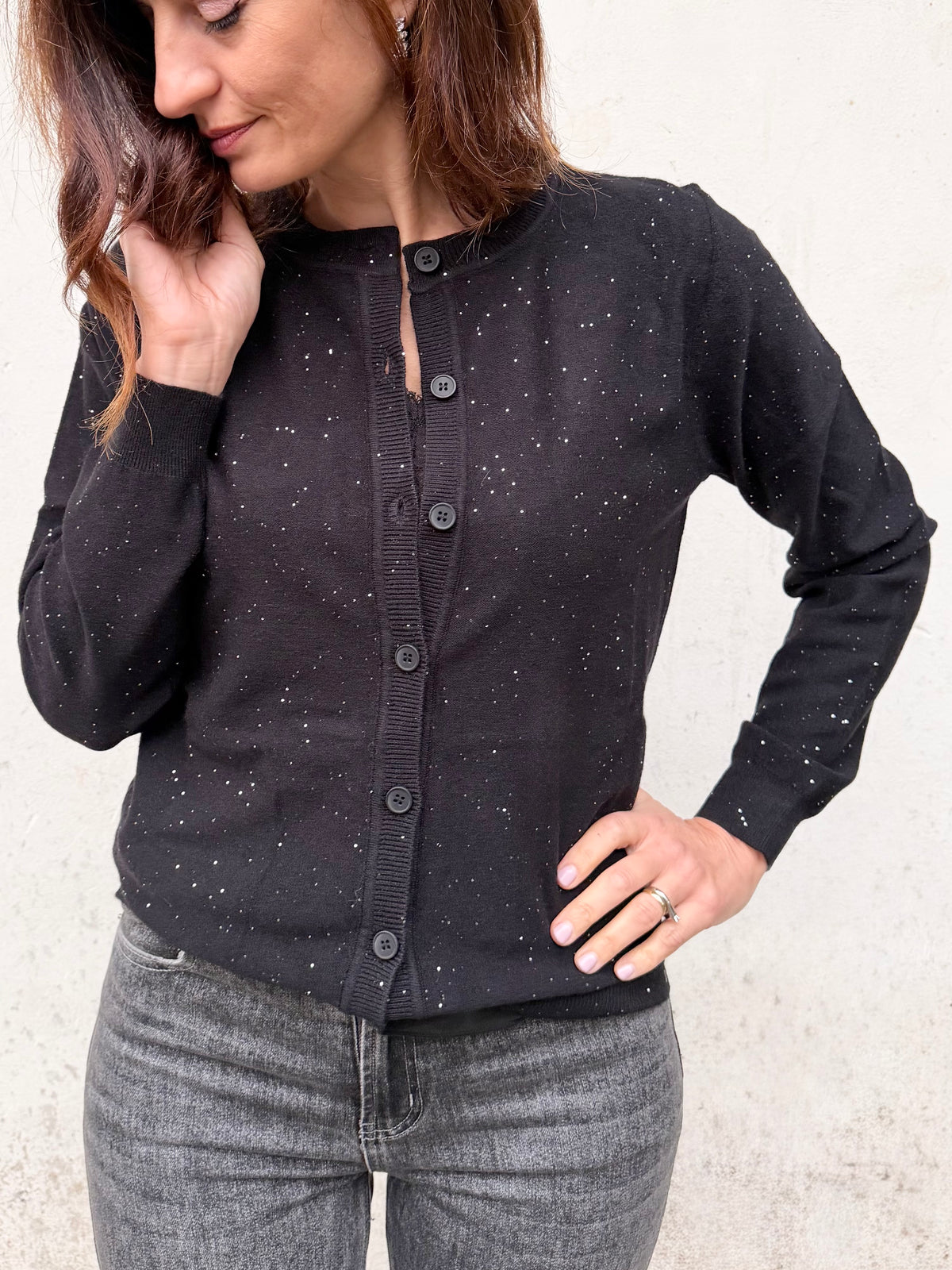 Ayfee cardigan micropaillettes