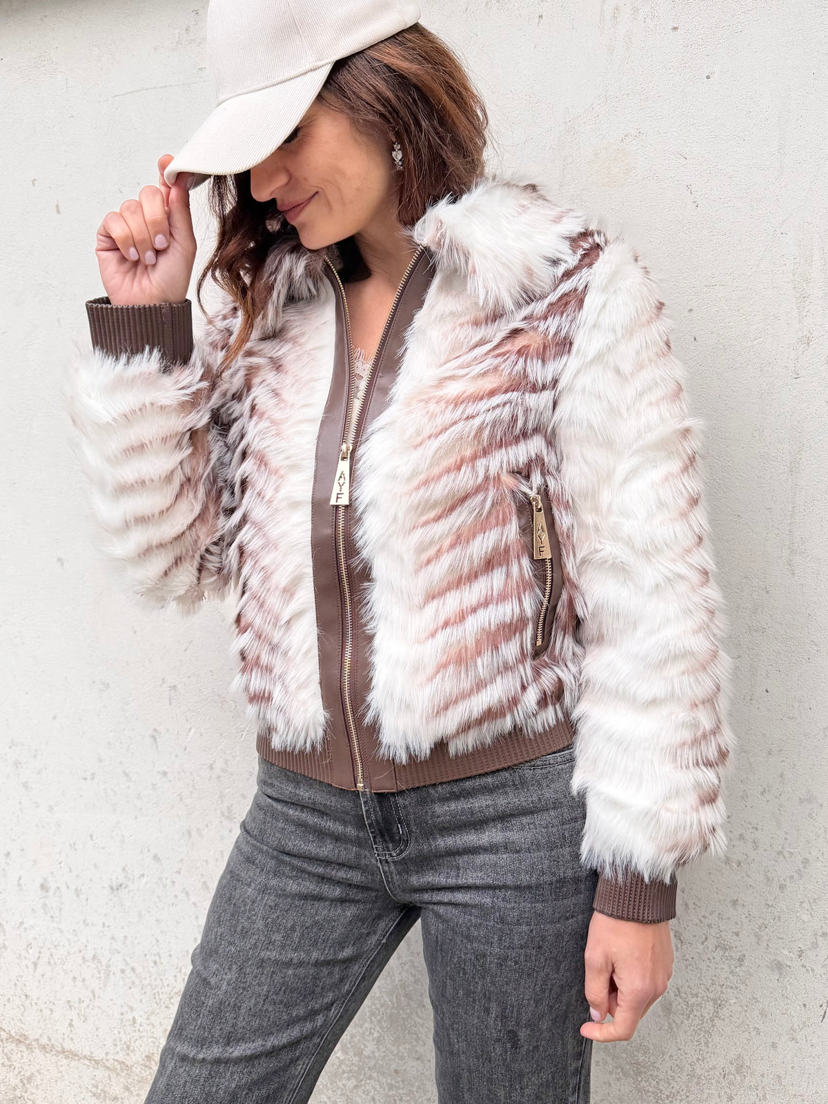 Ayfee giubbino ecopelliccia