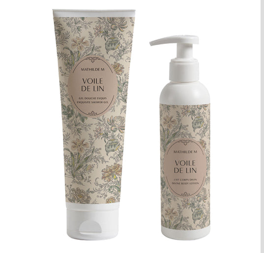Mathilde M set latte corpo e gel doccia Voil de lin