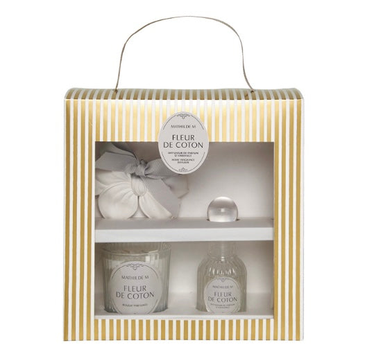 Mathilde M set diffusore con candela e gessetto Fleur de coton