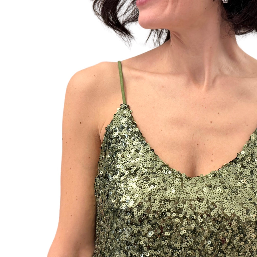 Blue Joint Top Paillettes