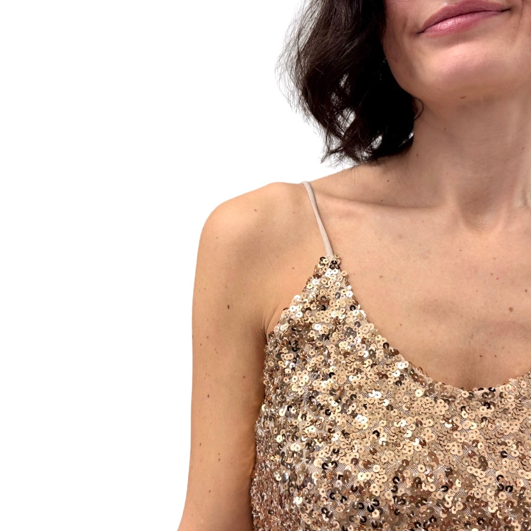 Blue Joint Top Paillettes