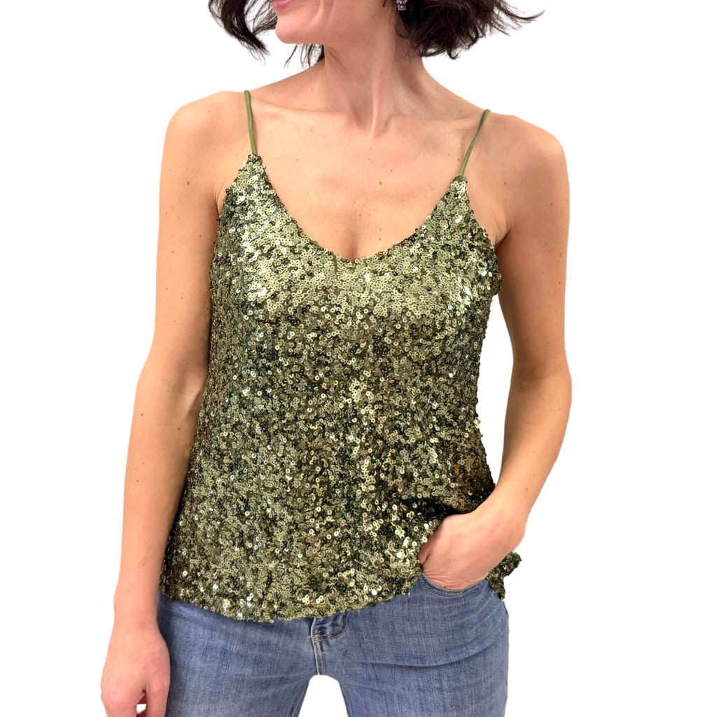 Blue Joint Top Paillettes