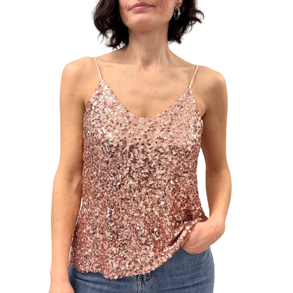Blue Joint Top Paillettes