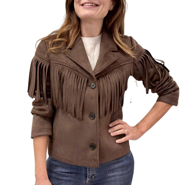 Blue Joint giacca frange ROSALBA/314MORO blue joint