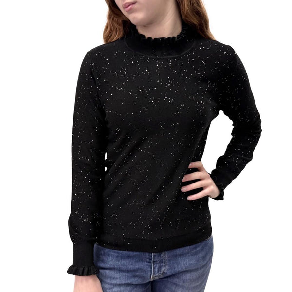 Zimo maglione paillettes 00008214NERO zimo