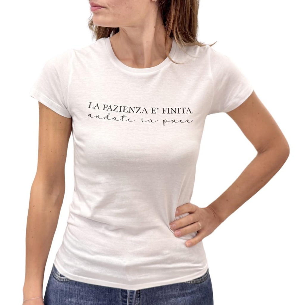 Simona M  T-shirt La pazienza è finita TSHIRT PAZIENZABIANCO Simona M.