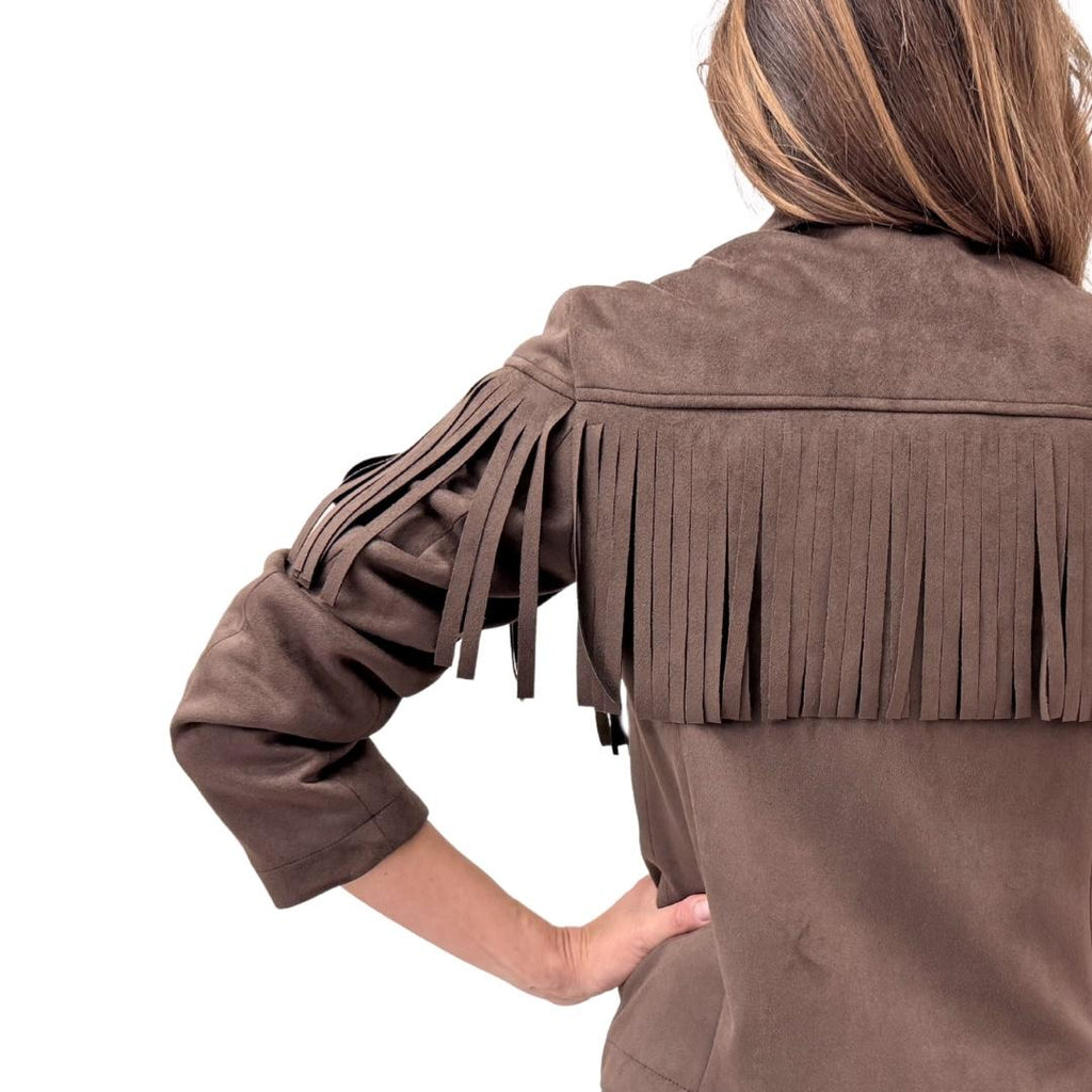 Blue Joint giacca frange ROSALBA/314MORO blue joint