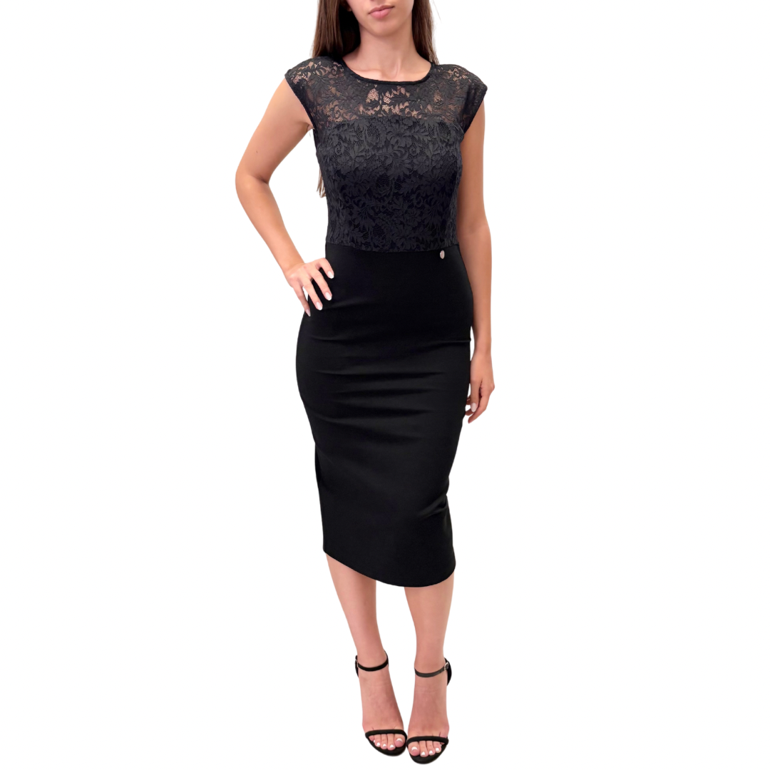 Rebeka Ross abito pizzo AB2584NERO Rebeka Ross