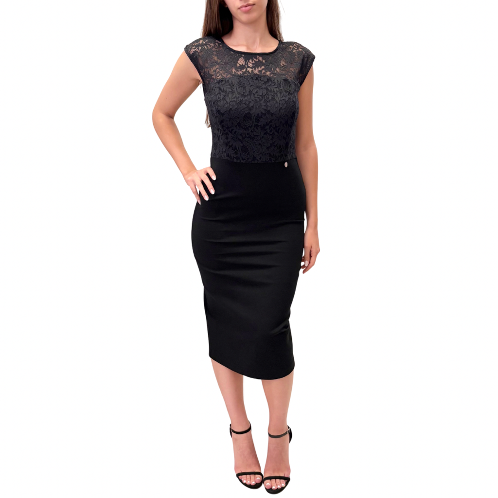 Rebeka Ross abito pizzo AB2584NERO Rebeka Ross
