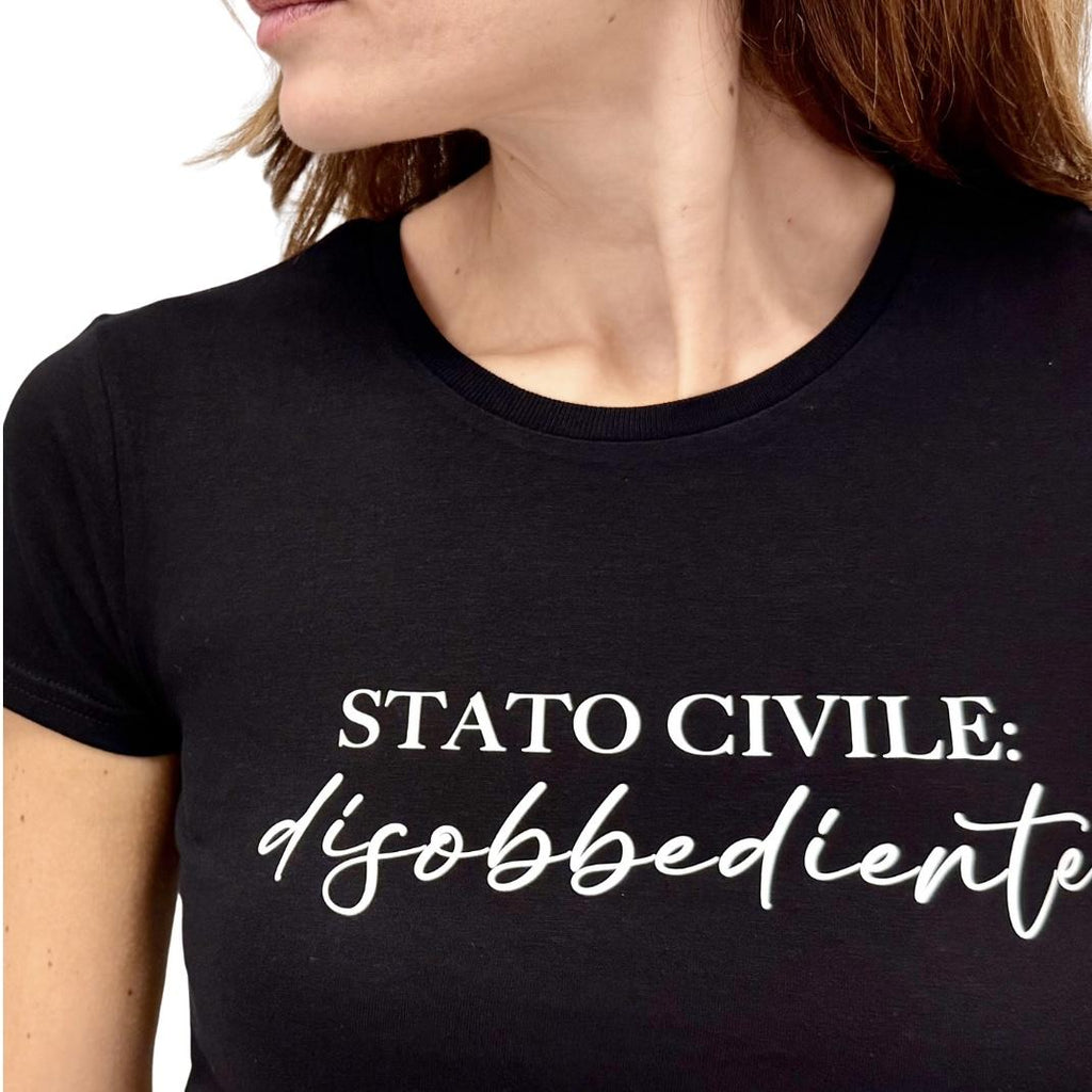 Simona M T-shirt disobbediente T-SHIRT DISOBBEDIENTENERO Simona M.