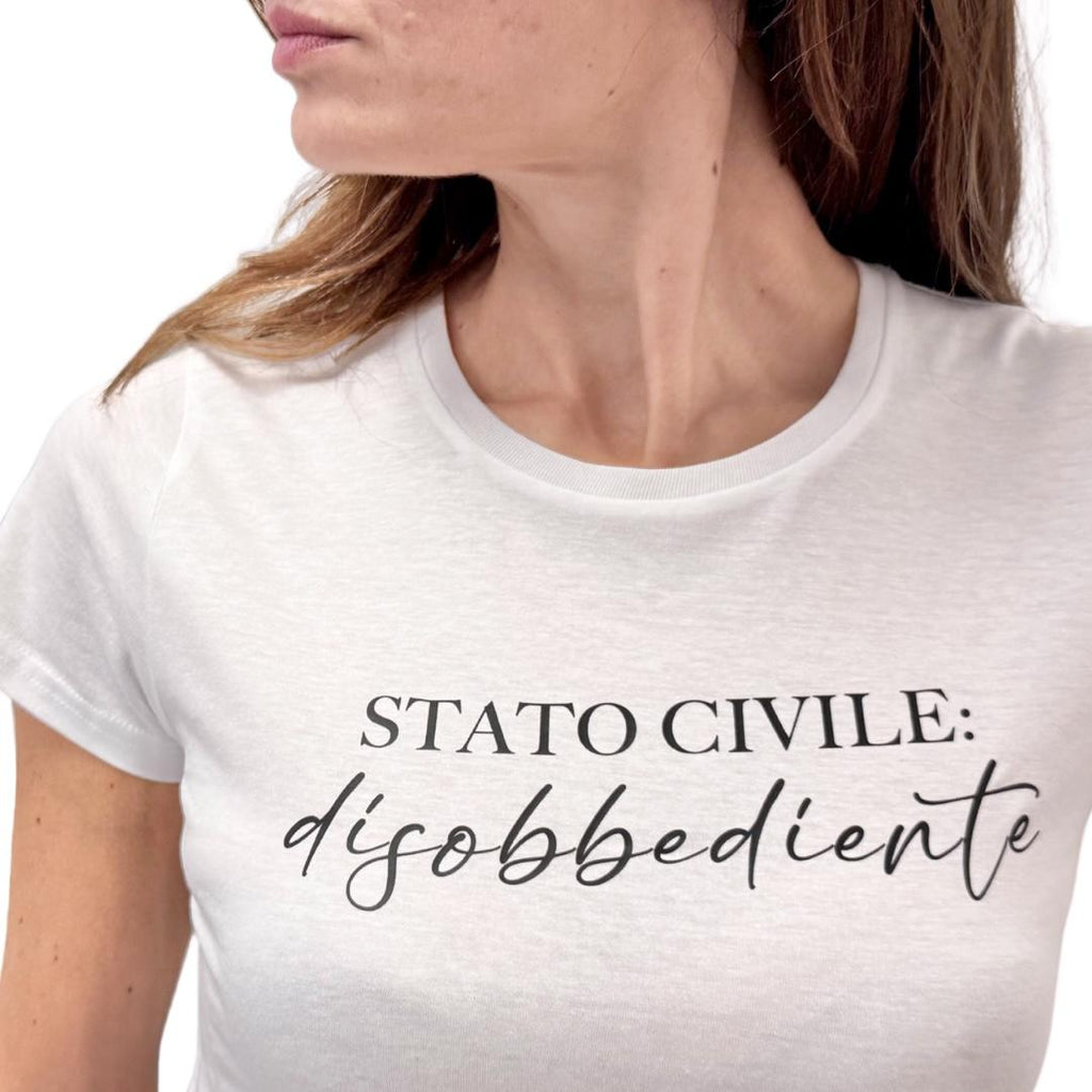 Simona M  T-shirt Disobbediente TSHIRT DISOBBEDIENTEBIANCO Simona M.
