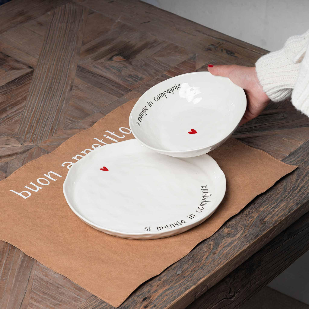 Simple Day set 2 piatti piani Si mangia in compagnia 10011019SI MANGIA IN COMPAGNIA Simple Day
