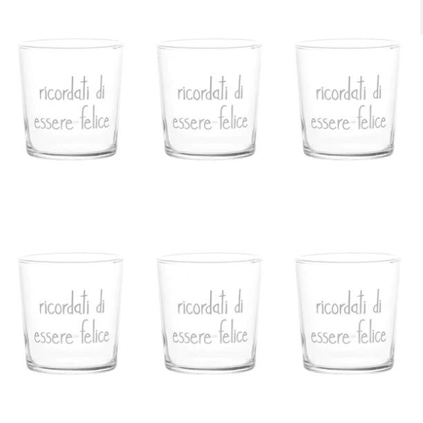 Simple Day bicchieri Ricordati di Essere Felice 10011815RICORDATI DI ESSERE FELICE Simple Day