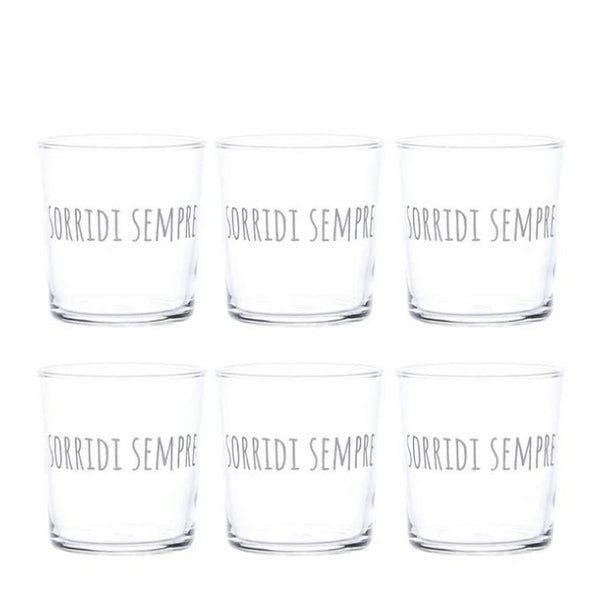 Simple Day bicchieri Sorride Sempre 10011805SORRIDI SEMPRE Simple Day