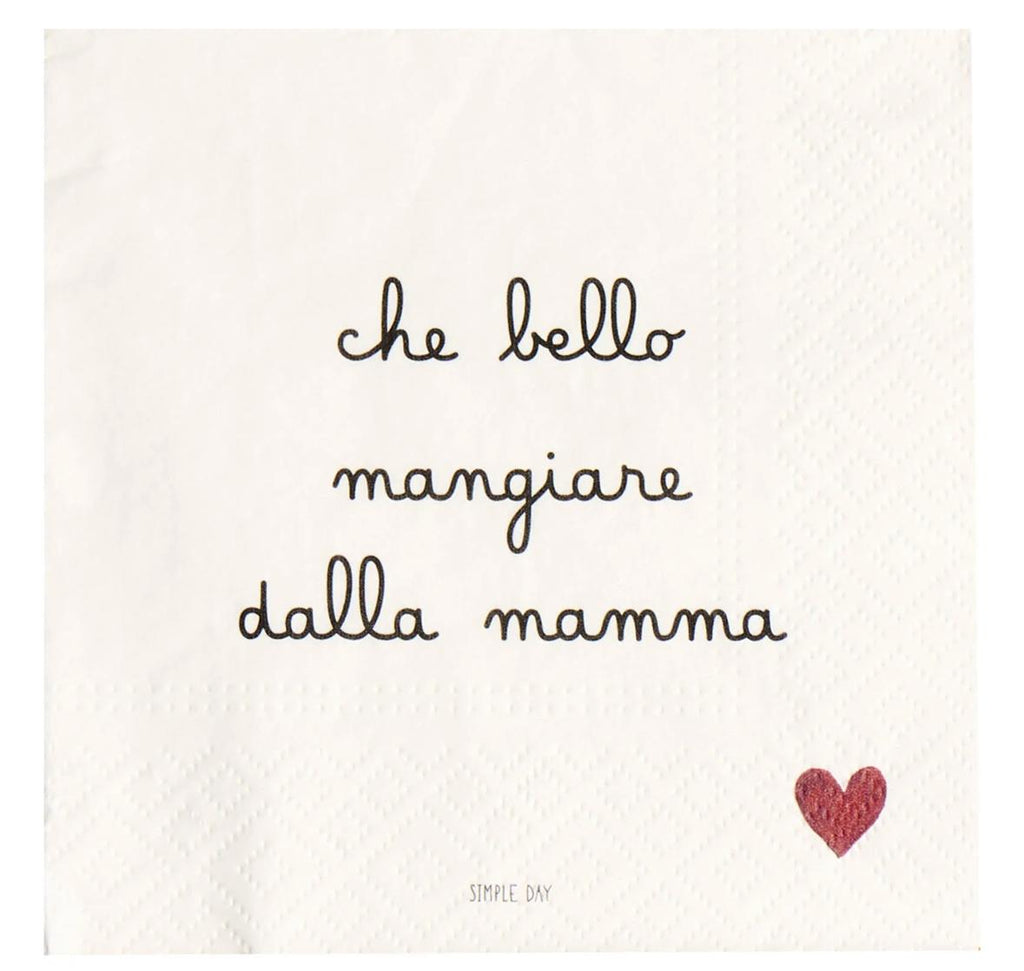 Simple Day tovaglioli Che bello mangiare dalla mamma 10013510CHE BELLO MANGIARE DALLA MAMMA Simple Day