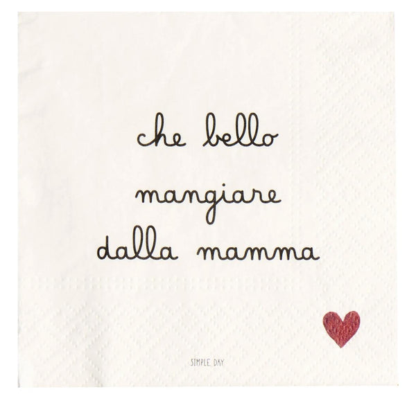 Simple Day tovaglioli Che bello mangiare dalla mamma 10013510CHE BELLO MANGIARE DALLA MAMMA Simple Day