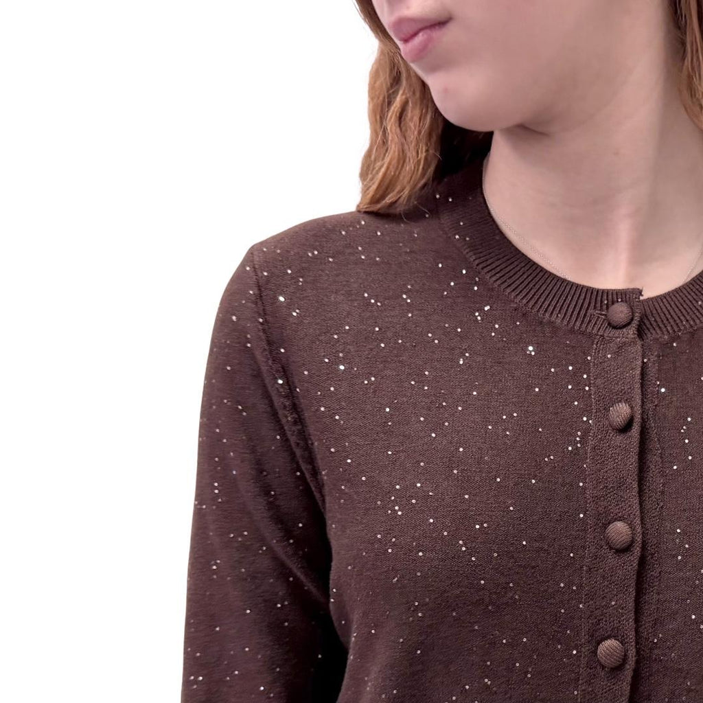 Zimo cardigan paillettes 00008213MARRONE zimo
