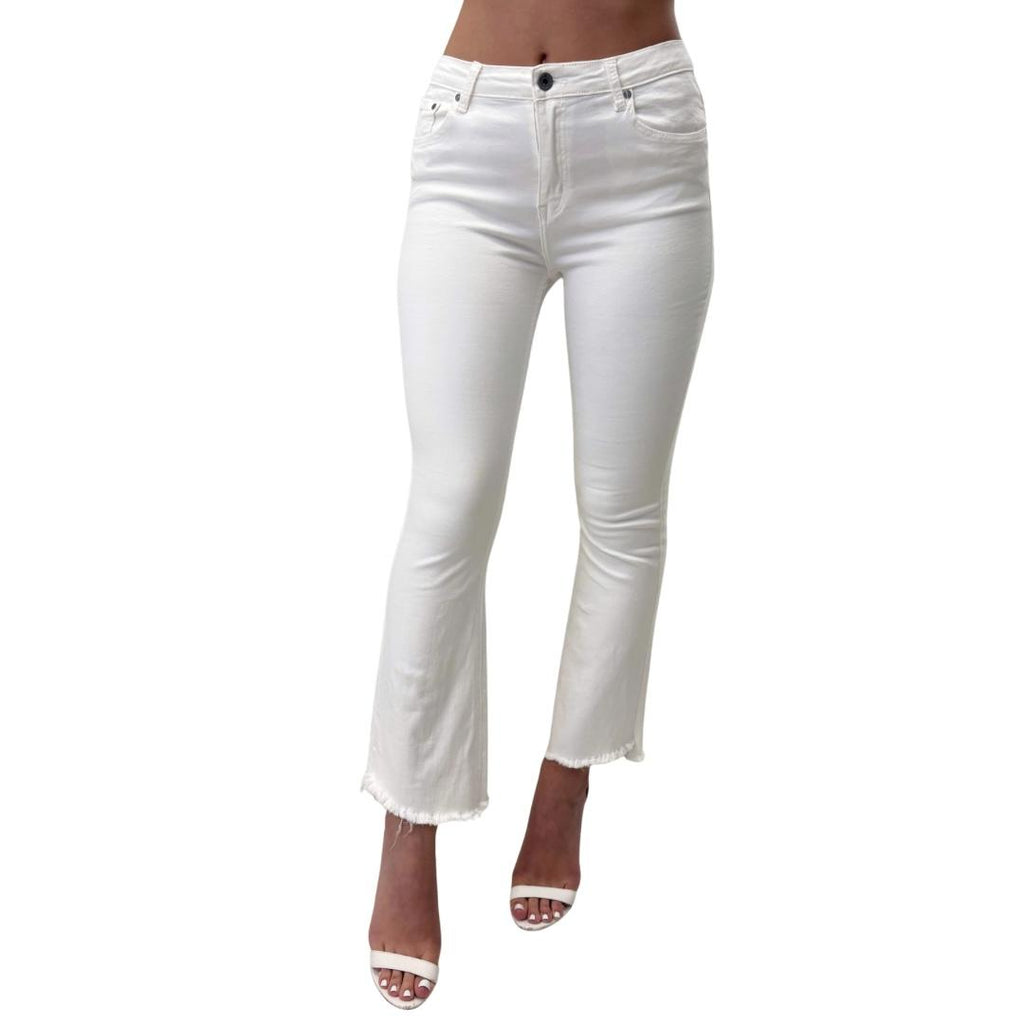 Sunway pantalone orlo sfrangiato T6826BIANCO LANA Sunway