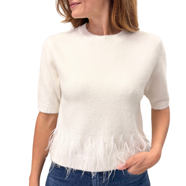 Sunway maglioncino piume J1181BIANCO LANA Sunway