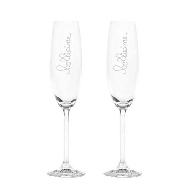 Simple Day flute con scritta Bollicine 10011501BOLLICINE Simple Day