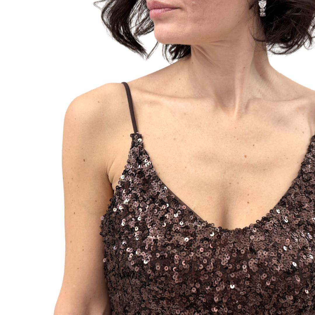 Blue Joint Top Paillettes 