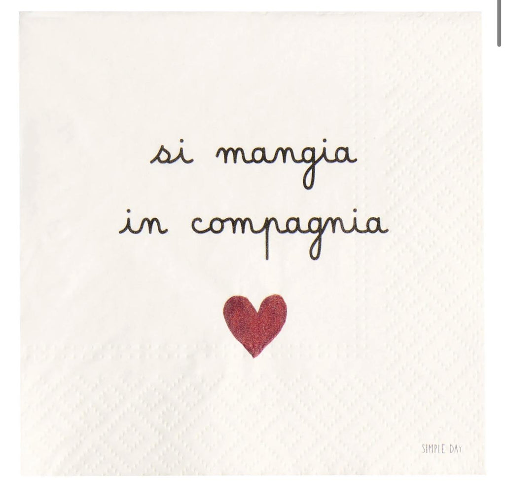 Simple Day Tovaglioli Si mangia in compagnia 10013508SI MANGIA IN COMPAGNIA Simple Day