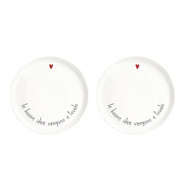 Simple Day set 2 piatti piani Le buone idee vengono a tavola 10011004LE BUONE IDEE Simple Day