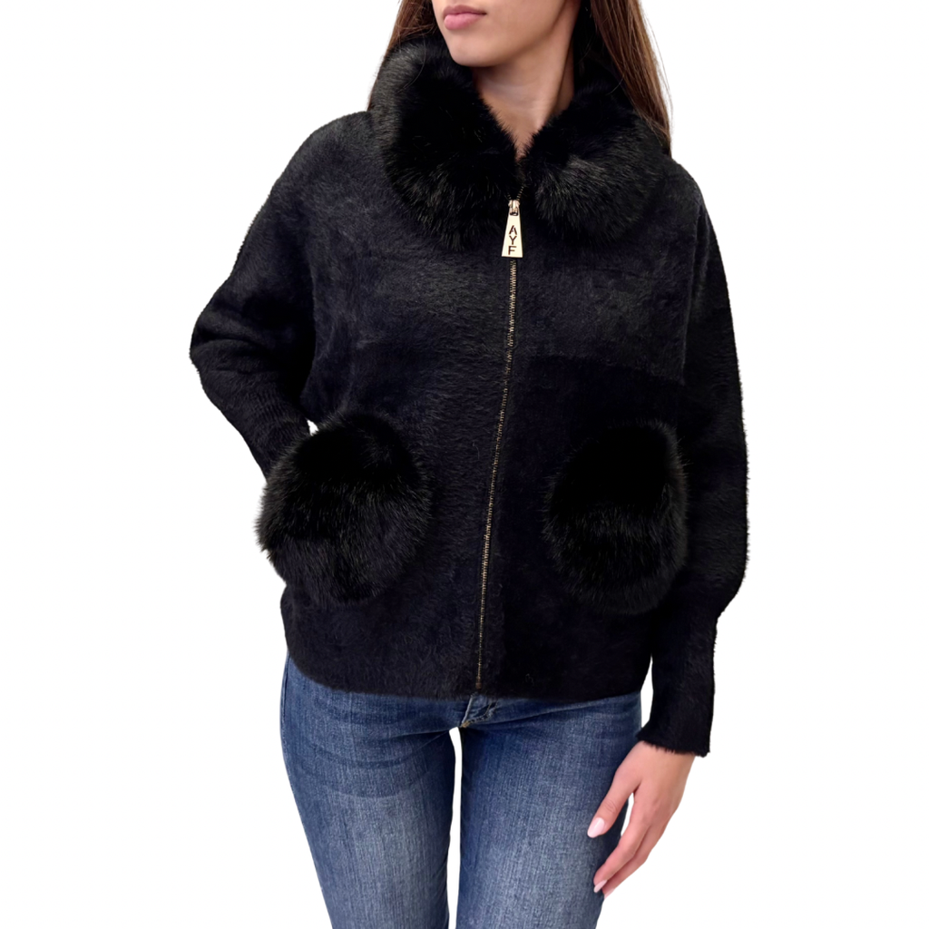 Ayfee pellicciotto corto 684-CAM25275NERO Ayfee