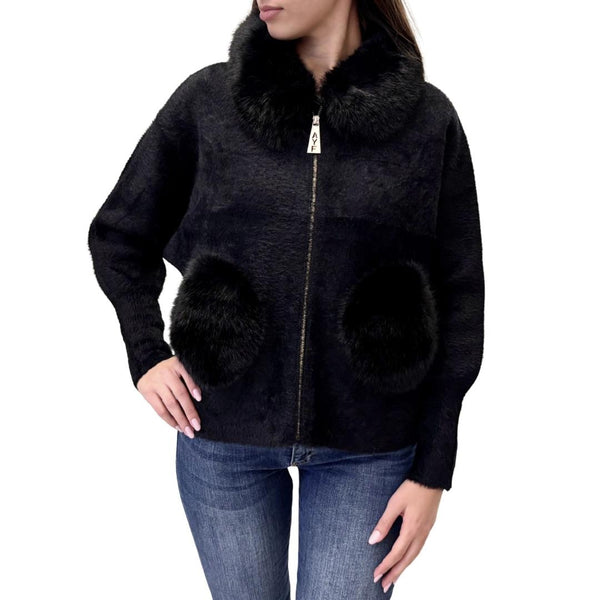 Ayfee pellicciotto corto 684-CAM25275NERO Ayfee
