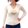 Simona M maglione a V cuore paillettes