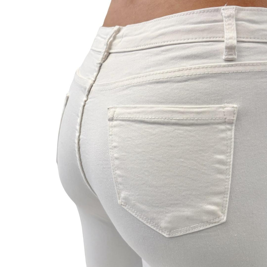 Sunway pantalone orlo sfrangiato T6826BIANCO LANA Sunway