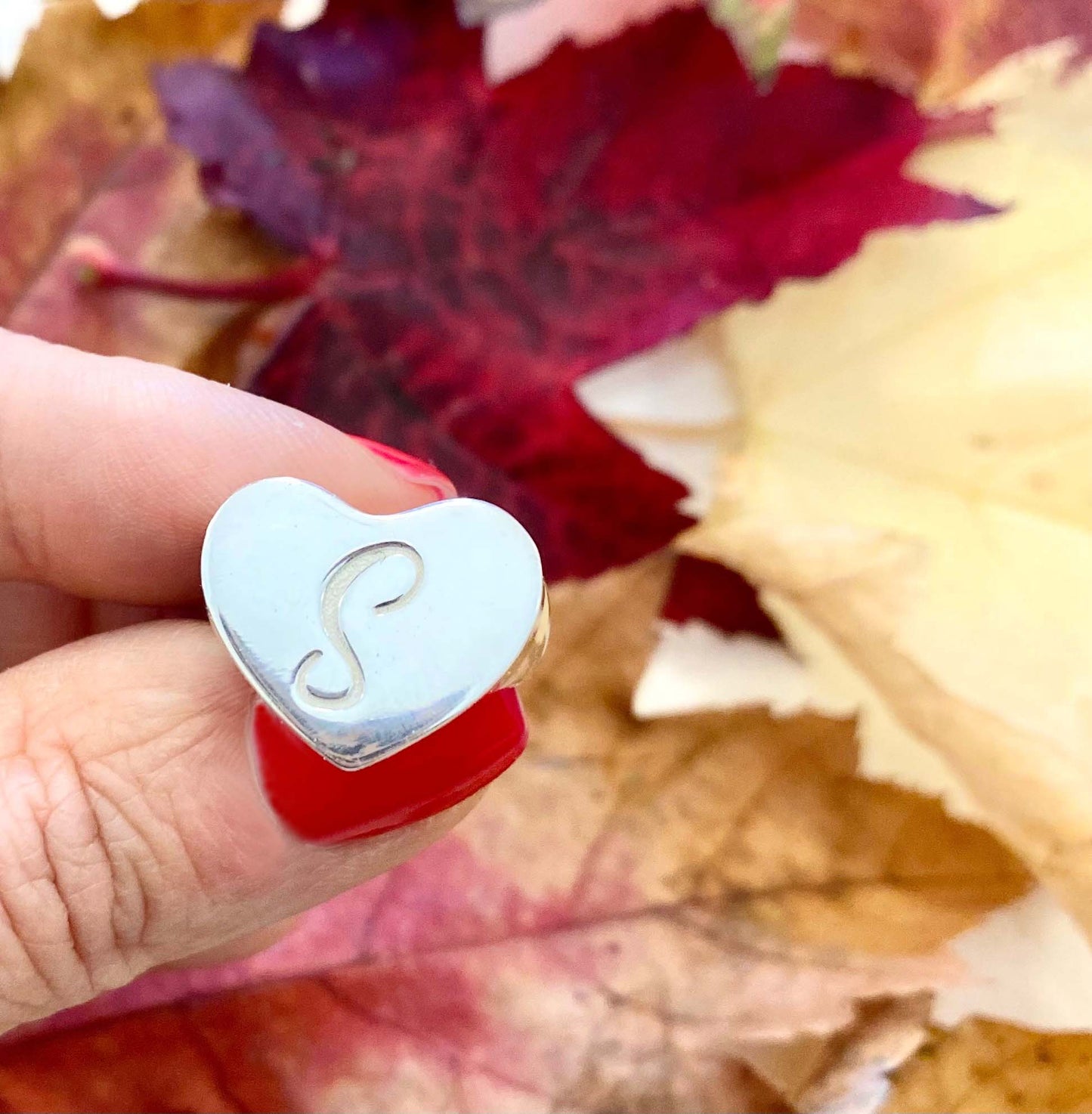 My Bijoux anello cuore con iniziale 1