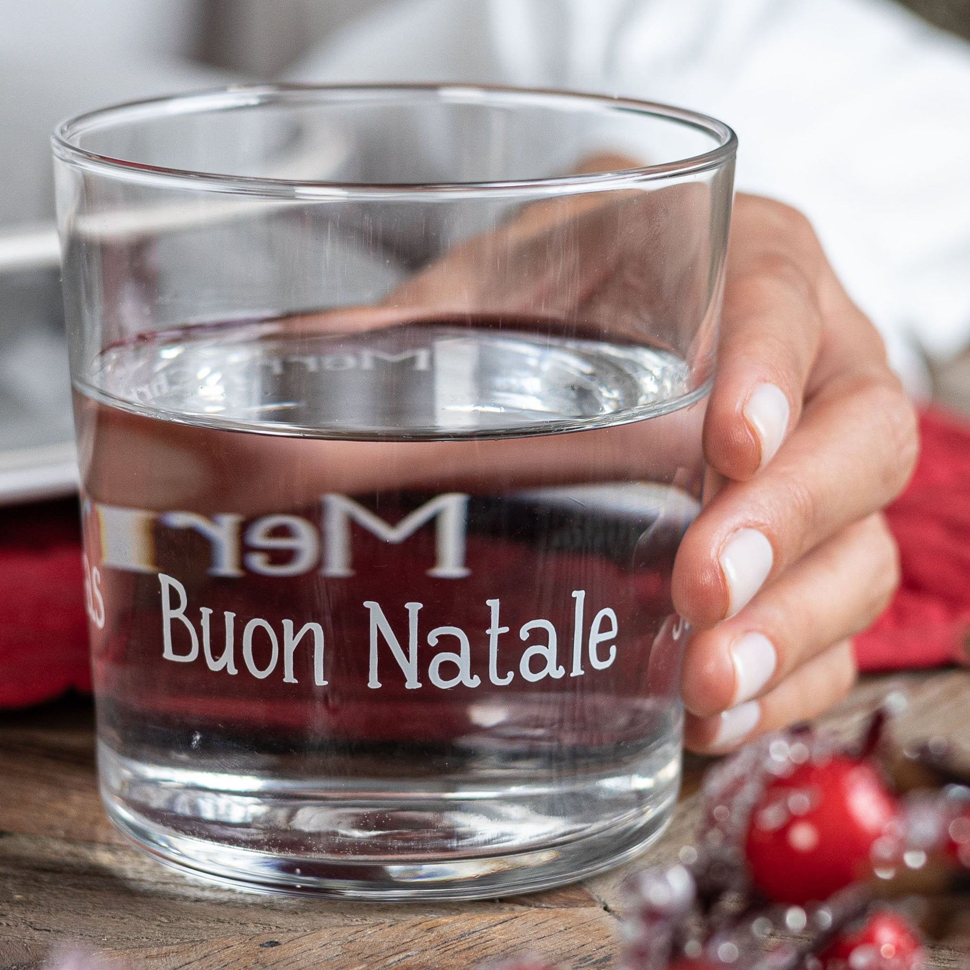 Set 6 Bicchi Acqua Joyeux Noël rouge — Simple Day